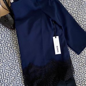 BB Dakota Sheer Navy Blouse